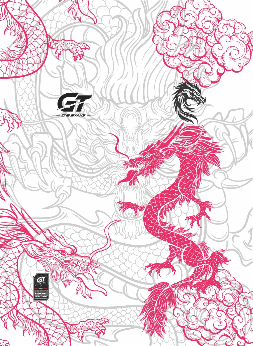 PATTERN DRAGON ROSADO